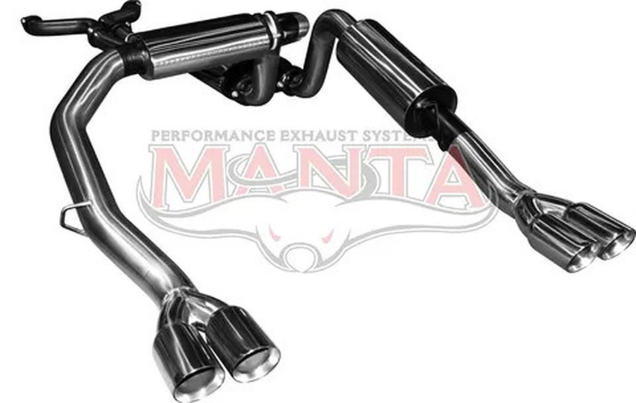 Manta Stainless Steel 3.0" Dual Cat-Back (medium) for Ford Falcon BA, BF 5.4 Litre BOSS 4 Valve V8 Ute (Including XR8, FPV models) . Optional exhaust exit out both driver and passenger side. - Image 4