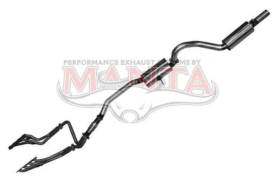 Manta Stainless Steel 3.0" Single Full System With Extractors in Mild Steel (quiet) for Holden Commodore VN, VP, VR, VS 5.0L V8 Sedan, Live Axle - Image 1