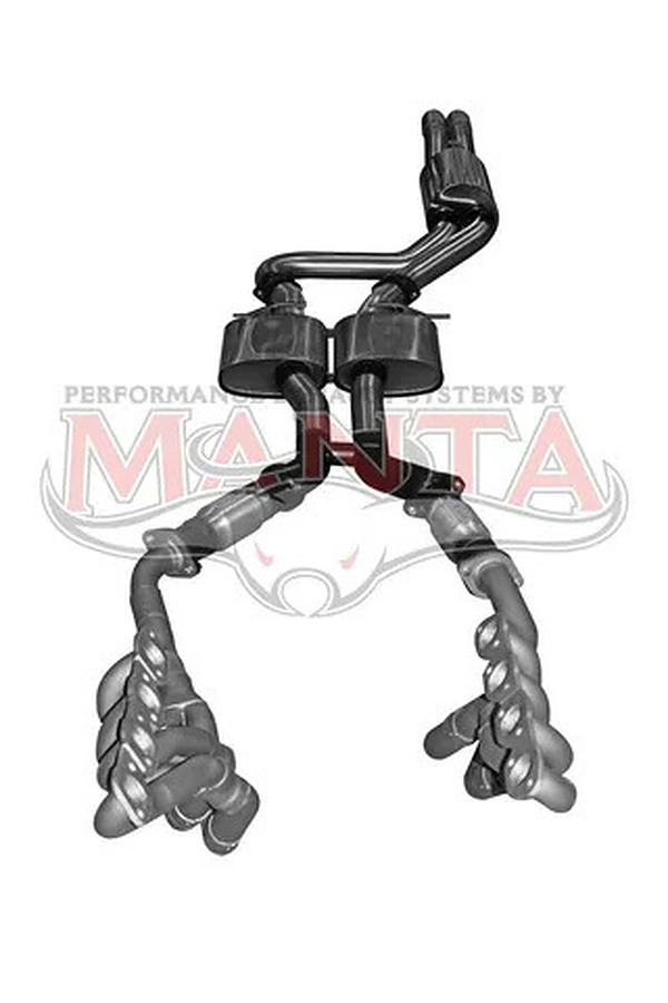 Manta Stainless Steel 3.0" Dual Full System With Extractors in Mild Steel (quiet) for Holden Commodore VP, VR, VS 5.0L, HSV 5.7 Litre V8 Sedan, Independent Rear Suspension, with twin Cat Setup - Image 4