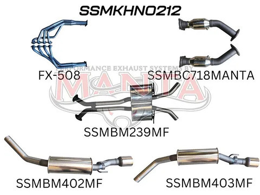 Manta Stainless Steel 2.5" Dual Full System With Extractors in Mild Steel (quiet) for Holden Commodore HSV VZ Maloo 6.0 Litre V8 Ute - Image 1
