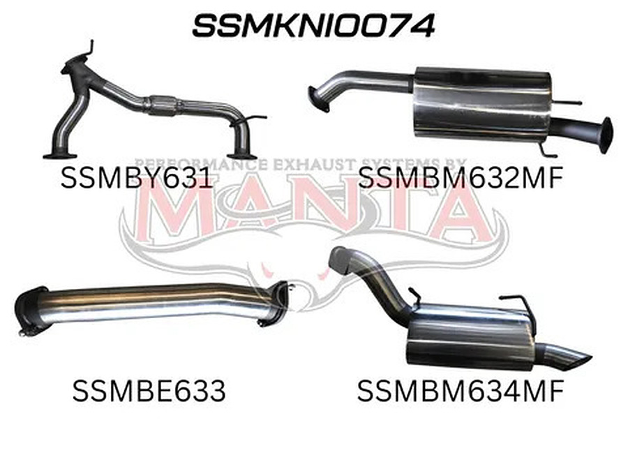 Manta Stainless Steel 3.0" Single Cat-Back (quiet) for Nissan Patrol Y62 5.6 Litre V8 Petrol Wagon - Image 2