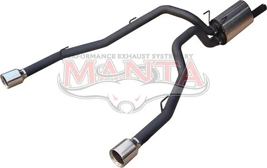 DS RAM1500 5.7L V8 3IN SINGLE INTO TWIN, FACTORY CAT BACK EXHAUST, WITH 5IN CHROME TIPS - Image 2