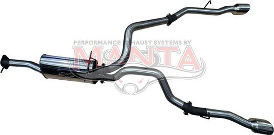 DT RAM1500 5.7L V8 3IN SINGLE INTO TWIN, FACTORY CAT BACK EXHAUST, WITH 5IN CHROME TIPS - Image 1