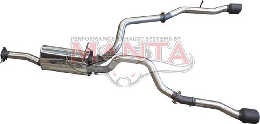 DT RAM1500 5.7L V8 3IN SINGLE INTO TWIN, FACTORY CAT BACK EXHAUST, WITH 5IN BLACK TIPS - Image 2