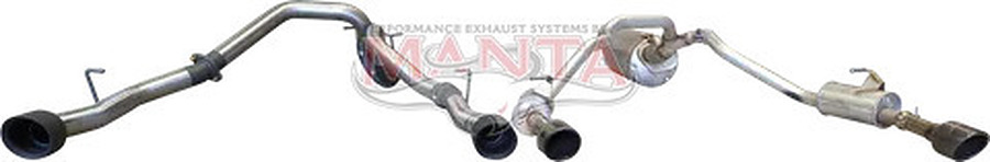 DT RAM1500 5.7L V8 3IN SINGLE INTO TWIN, FACTORY CAT BACK EXHAUST, WITH 5IN BLACK TIPS - Image 5