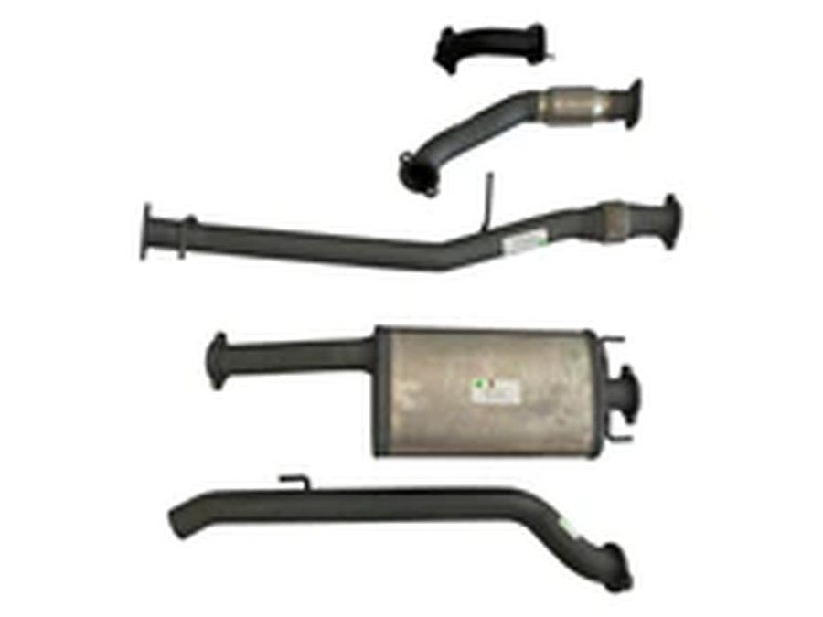 Outlaw Ford Ranger and Mazda BT-50 2WD 2.5 Litre High Rider Manual 2.75" Muffler and Catalytic Converter Stainless Steel - Image 1