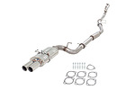 more on NISSAN SILVIA S14 TWIN TIP OVAL MUFFLER SYSTEM 409 STAINLESS STEEL METALLIC CAT
