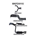 more on Manta Aluminised Steel 2.5" Dual Cat-Back (medium) for Ford Falcon BA, BF 5.4 Litre BOSS 4 Valve V8 Sedan (Including XR8, BA FPV models) . Optional exhaust exit out both driver and passenger side.