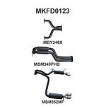 more on Manta Aluminised Steel 2.5" Dual Cat-Back (medium) for Ford Falcon BF FPV BOSS 5.4 Litre V8 Sedan (all models, exhaust exits from factory out both driver and passenger side)