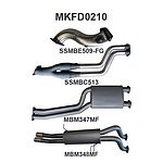 more on Manta Aluminised Steel 2.5" Dual full-system-turbo-back (medium) for Ford Falcon FG Turbo 4.0 Litre 6 Cylinder Ute (all models inc. XR6, FPV F6)