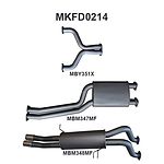 more on Manta Aluminised Steel 2.5" Dual Cat-Back (quiet) for Ford Falcon FG FPV 5.0L Supercharged V8 Ute (all models) . Exhaust exit out  driver's side.
