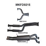 more on Manta Aluminised Steel 2.5" Dual Cat-Back (medium) for Ford Falcon FG FPV 5.0L Supercharged V8 Ute (all models) . Exhaust exit out  driver's side.