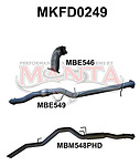 more on Manta Aluminised Steel 3.0" without Cat full-system (medium) for Ford Ranger PJ, PK Dual Cab 3.0L CRD (automatic) , 2006 #8211; 2011