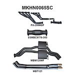 more on Manta Aluminised Steel 2.5" Dual Full System With Extractors (medium) for Holden Commodore VP, VR, VS 5.0L V8 Sedan, Independent Rear Suspension, with Single Cat