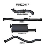 more on Manta Aluminised Steel 3.0" Single Turbo Back DPF Delete with Cat (remap required) (quiet) for Isuzu MU-X 3.0L CRD 2017-on