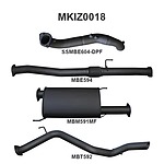 more on Manta Aluminised Steel 3.0" Single Turbo Back DPF Delete without Cat (remap required) (quiet) for Isuzu MU-X 3.0L CRD 2017-on