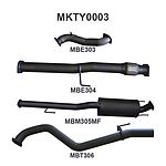 more on Manta Aluminised Steel 3.0" without Cat full-system (quiet) for Toyota Hilux KUN26R, KUN16R 3.0L Turbo Diesel D4D 2005 - 2015