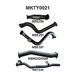 more on Manta Aluminised Steel 3.0" without Cat full-system (loud) for Toyota Landcruiser VDJ78 4.5 Litre V8 Turbo Diesel Troop Carrier 2007 - 2016 (without DPF)