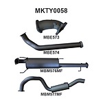 more on Manta Aluminised Steel 3.0" without Cat full-system (quiet) for Toyota Prado KZJ120R 3.0L 1KZ Turbo Diesel February 2003 - August 2007