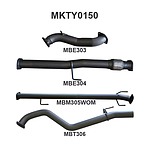 more on Manta Aluminised Steel 3.0" without Cat full-system (loud) for Toyota Hilux KUN26R, KUN16R 3.0L Turbo Diesel D4D 2005 - 2015