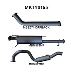more on Manta Aluminised Steel 3.0" Single dpf-back (quiet) for Toyota Prado GUN150R 2.8 Litre Turbo Diesel (with DPF) October 2015 - Current
