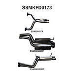 more on Manta Stainless Steel 2.5" Dual Cat-Back (quiet) for Ford Falcon FG 5.4 Litre XR8 V8 Sedan (not including FPV models) . Exhaust exit out  driver's side only.