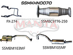 more on Manta Stainless Steel 2.5" Single Full System With Extractors in Mild Steel (quiet) for Holden Commodore VG, VN, VP, VR 3.8 Litre V6 Ute and Wagon, Live Axle