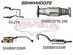 more on Manta Stainless Steel 2.5" Single Full System With Extractors in Mild Steel (medium) for Holden Commodore VG, VN, VP, VR 3.8 Litre V6 Ute and Wagon, Live Axle