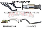 more on Manta Stainless Steel 2.5" Single Full System With Extractors in Mild Steel (medium) for Holden Commodore VG, VN, VP, VR VS 5.0L V8 Ute and Wagon, Live Axle