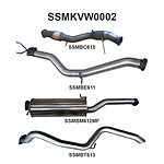 more on Manta Stainless Steel 3.0" with Cat full-system-extended-tailpipe (quiet) for Volkswagen Amarok June 2011 - June 2012, TDI400, TDI420 2H 2.0L Bi-Turbo Ute