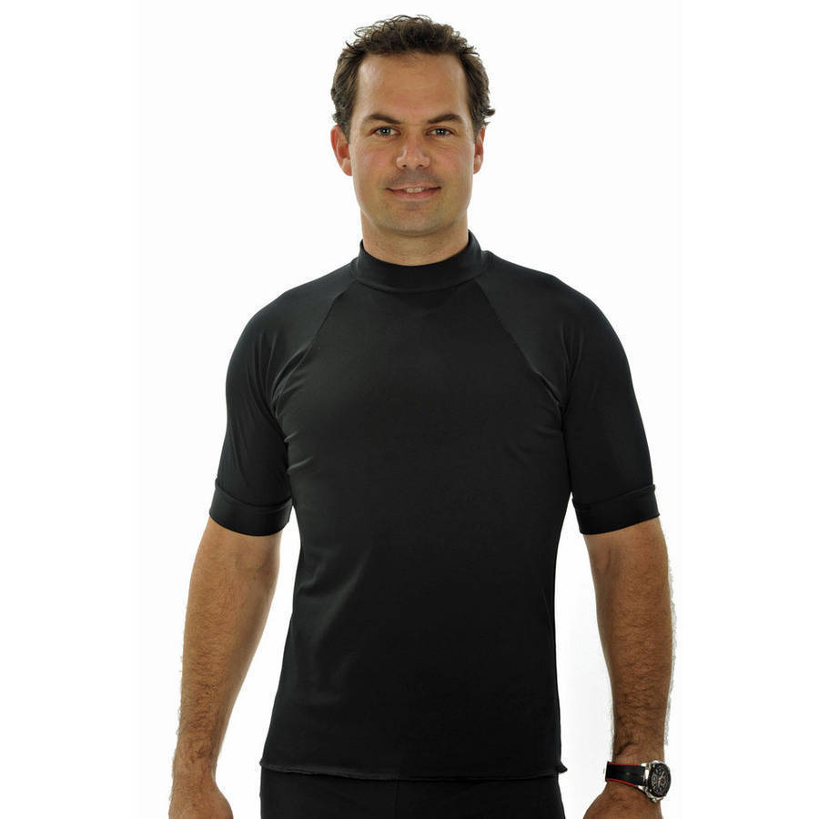Mens Short Sleeve Rash Shirt  - Black - Image 2