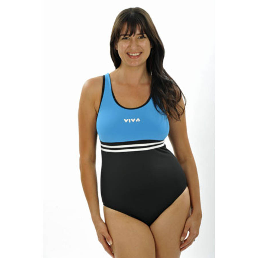 One Piece Viva  Black with Teal Bodice - Image 3