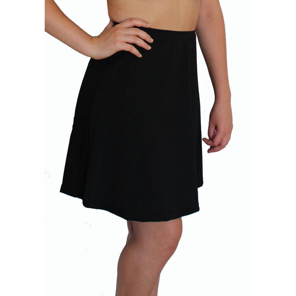 Long Swim Skirt - Black Chlorine Resistant - Image 1