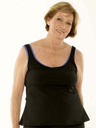 more on Tank Top - Black with Contrast Teal Binding