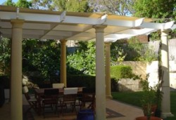 Shade sail over pergola Shade sail over pergola