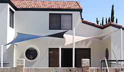 Two Hyper residential shade sails