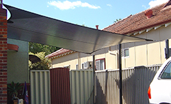 Waterproof shade sail with appropriate slope. Waterproof shade sail with appropriate slope.