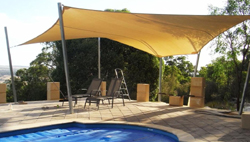 Shade sail with a small flap