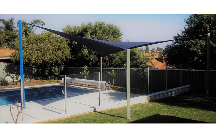 Photograph of Pool shade Sail in Commshade Slate