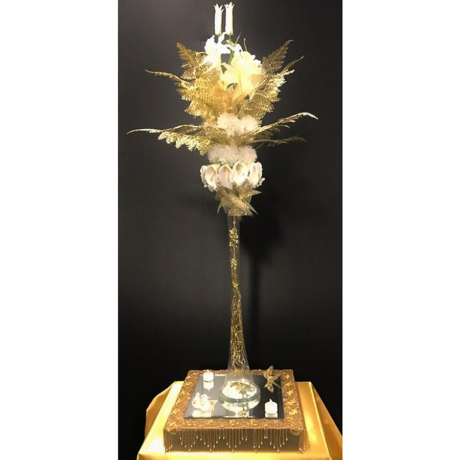 130cm White gold centrepiece - PICK UP ONLY FROM PERTH STORE - Image 2