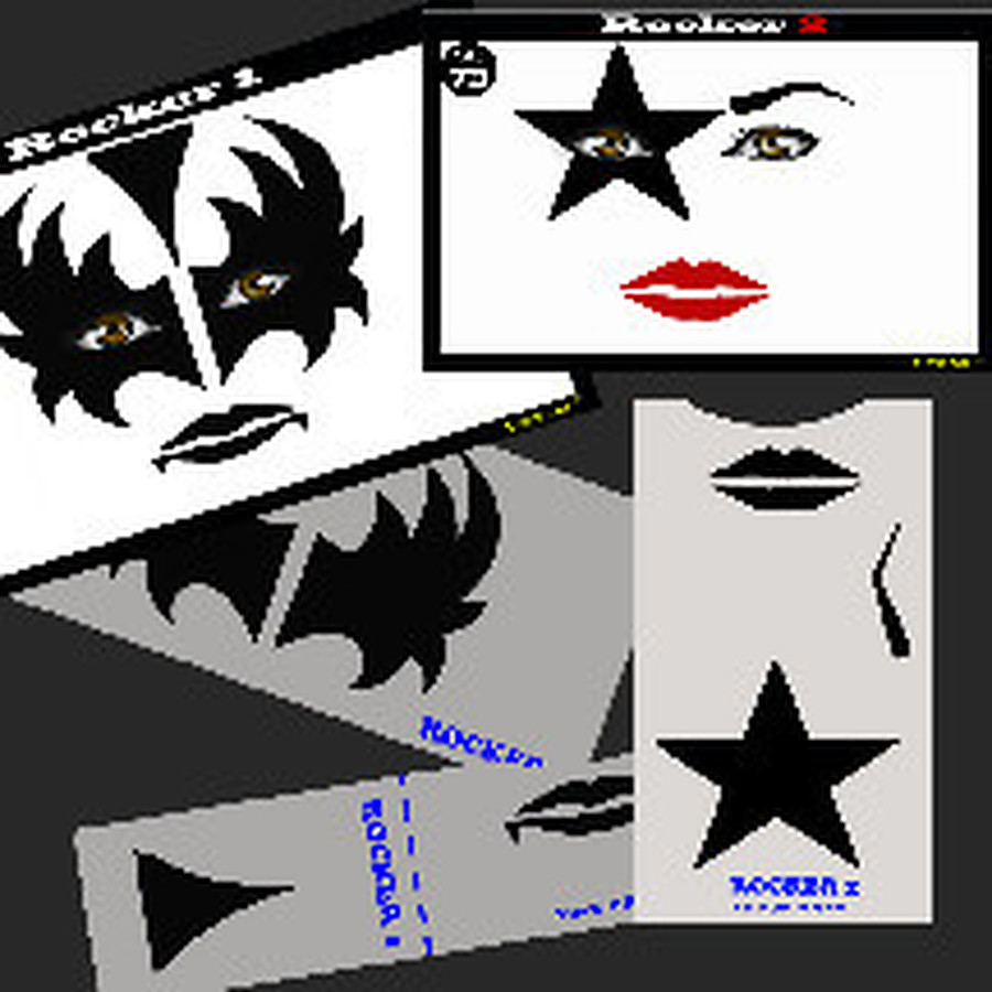 STENCIL EYES - Rockers 1 and 2 - Child Size 72_73SE - Image 1