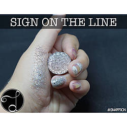 more on Pressed Glitter - SIGN ON THE LINE - Holographic Champagne - DCPG-SIGN-H - ONLY 2 LEFT