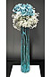Photo of Vase with turquoise roses - turquoise - PICK UP ONLY FROM PERTH STORE 