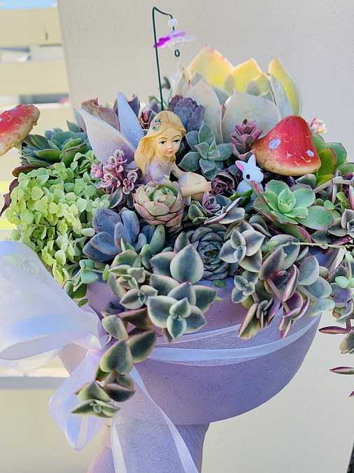 Sunshine lilac urban bowl with fairies - - Image 1