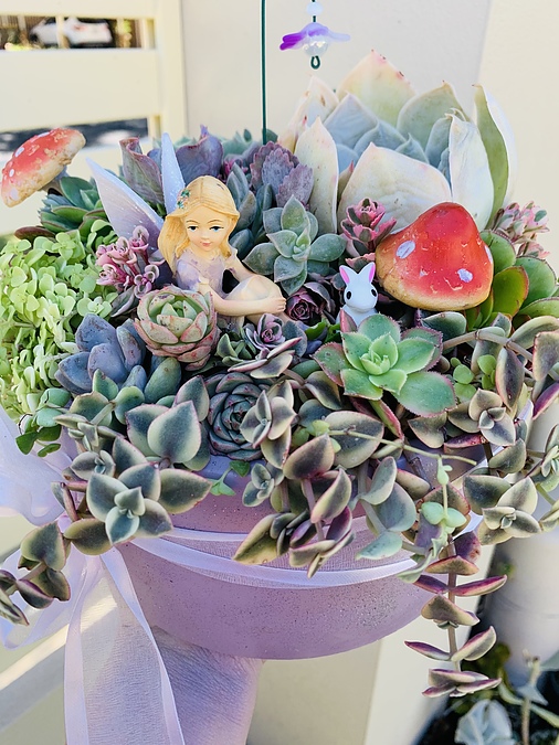 Sunshine lilac urban bowl with fairies - - Image 2