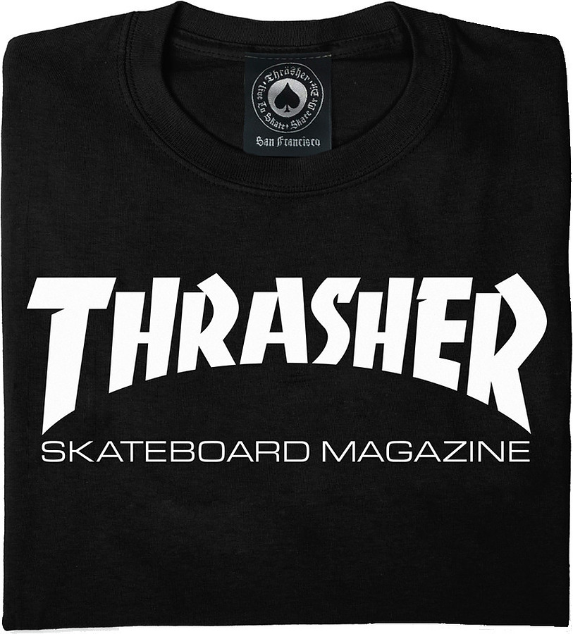 20065101 Globe Mens Thrasher Skate Mag Tee Black - Image 2