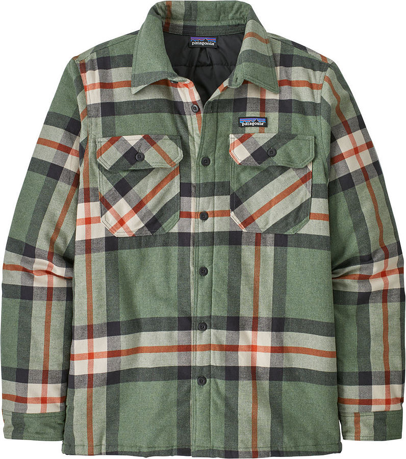 Patagonia Insulated Organic Cotton MW Fjord Flannel Forestry: Hemlock Green - Image 1