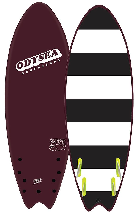 Catch Surf Odysea Skipper 2022 Maroon Quad Fin Softboard - Image 1