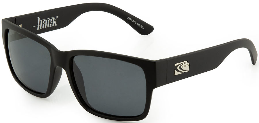 Carve Eyewear Hack Matt Black Grey Polarized Sunglasses - Image 1