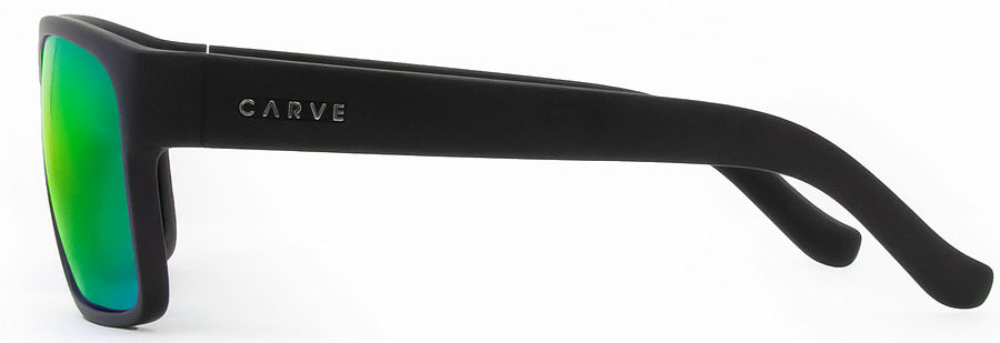 2452 Carve Eyewear Vendetta Matte Black Green Iridium Sunglasses - Image 4